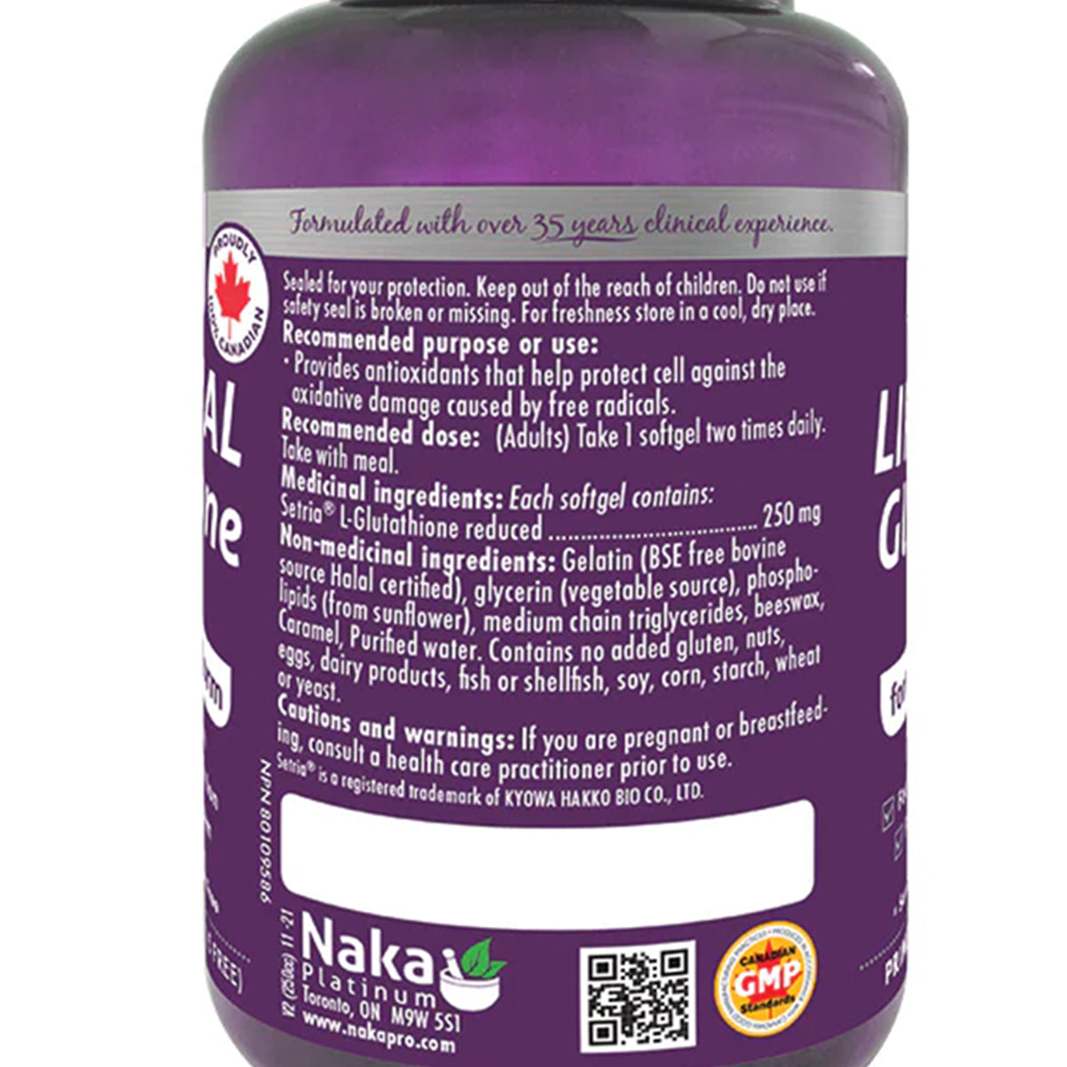 Liposomal Glutathione - Setria Reduced Bioactive Form (Setria 300 mg)