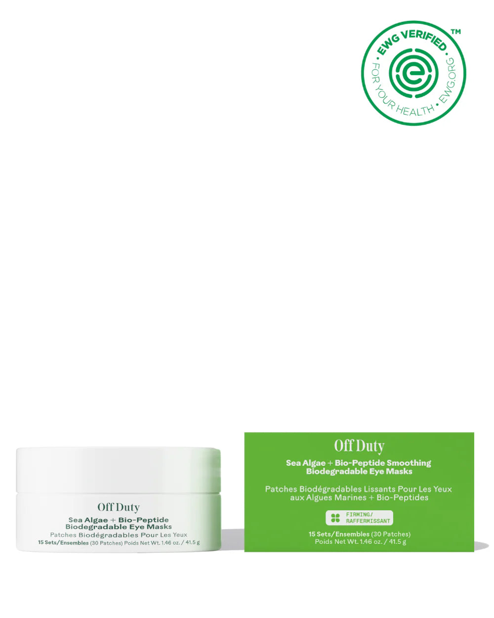 OffDuty™ Sea Algae + Bio-Peptide Smoothing Biodegradable Eye Masks