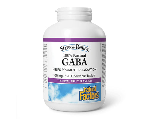 100% Natural GABA 100mg, Tropical Fruit Flavour, Stress-Relax® 120 Chewables