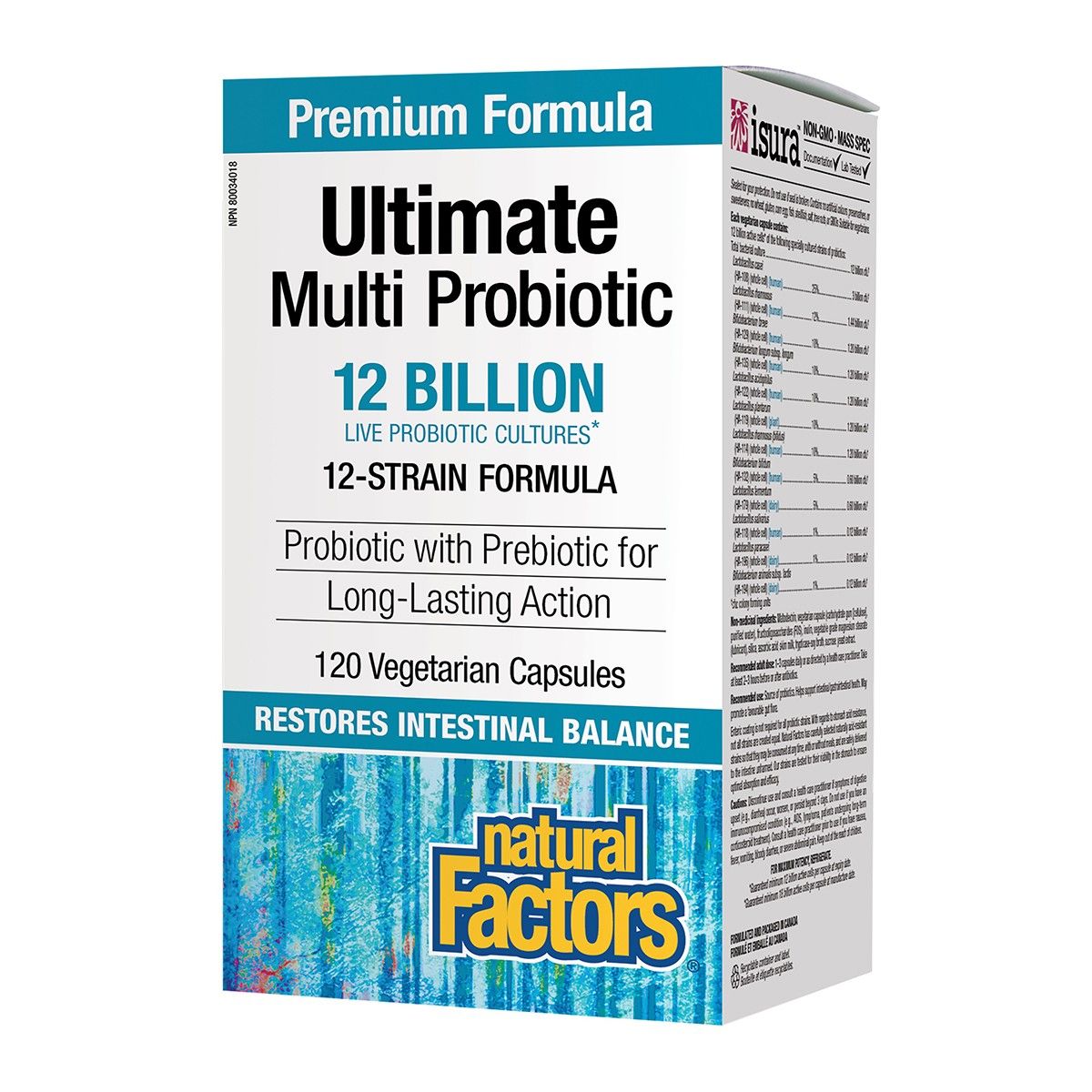 Ultimate Multi Probiotic 12 Billion Active Cells 120 Vcaps