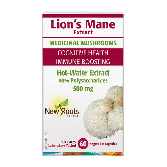 LION’S MANE (HERICIUM ERINACEUS) 500 MG 40% POLYSACCHARIDES 60 CAPSULES