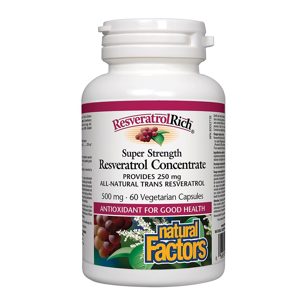 ResveratrolRich® Super Strength Resveratrol Concentrate 500mg 60 Vcaps