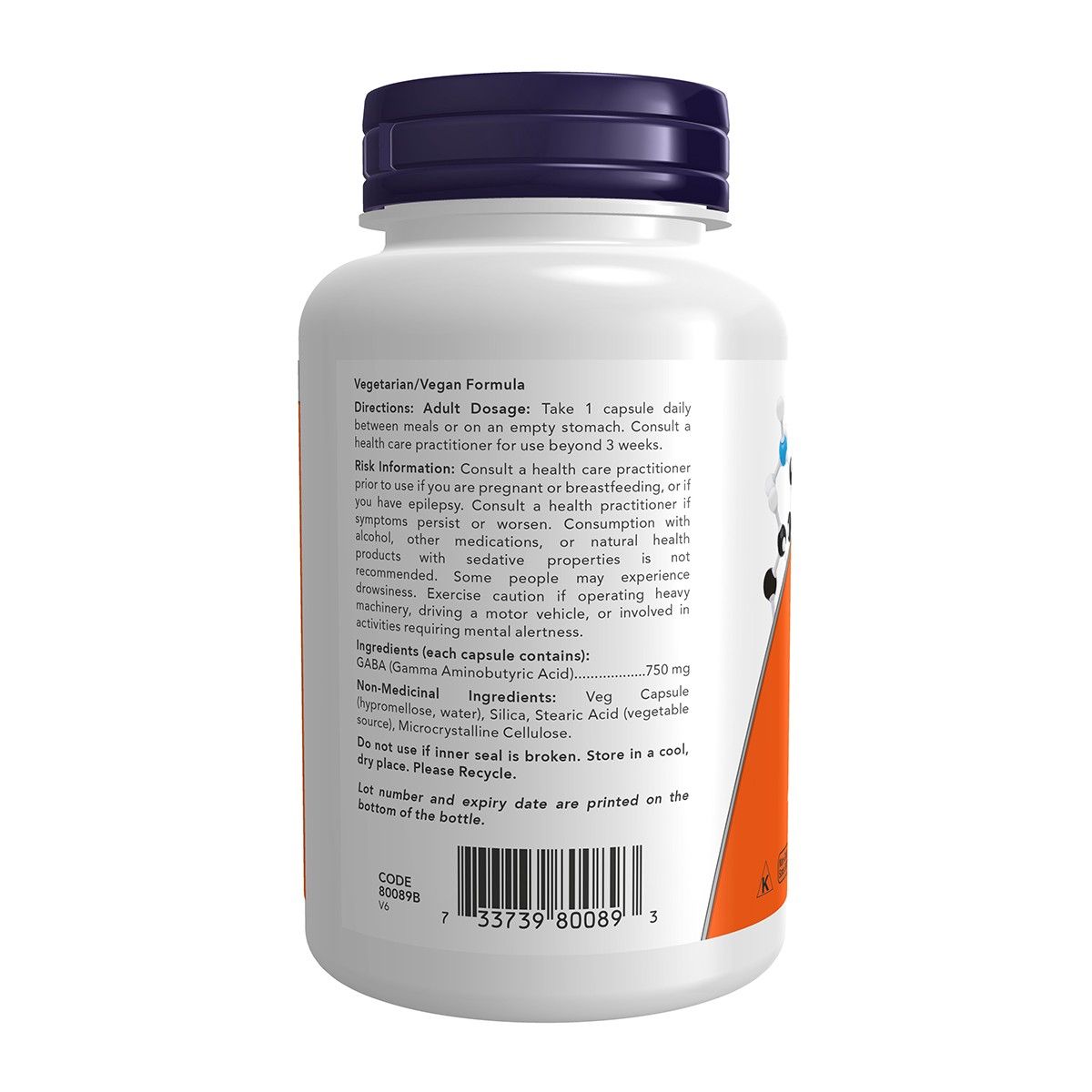 GABA Extra Strength 750mg 100 Vcaps
