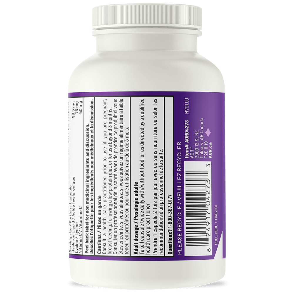 Lysine, Vitamin C, and Hyaluronic Acid 60 Caps