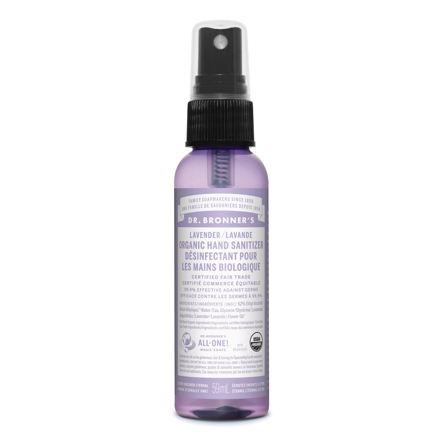 Lavender Organic Hand Sanitizer 59ml