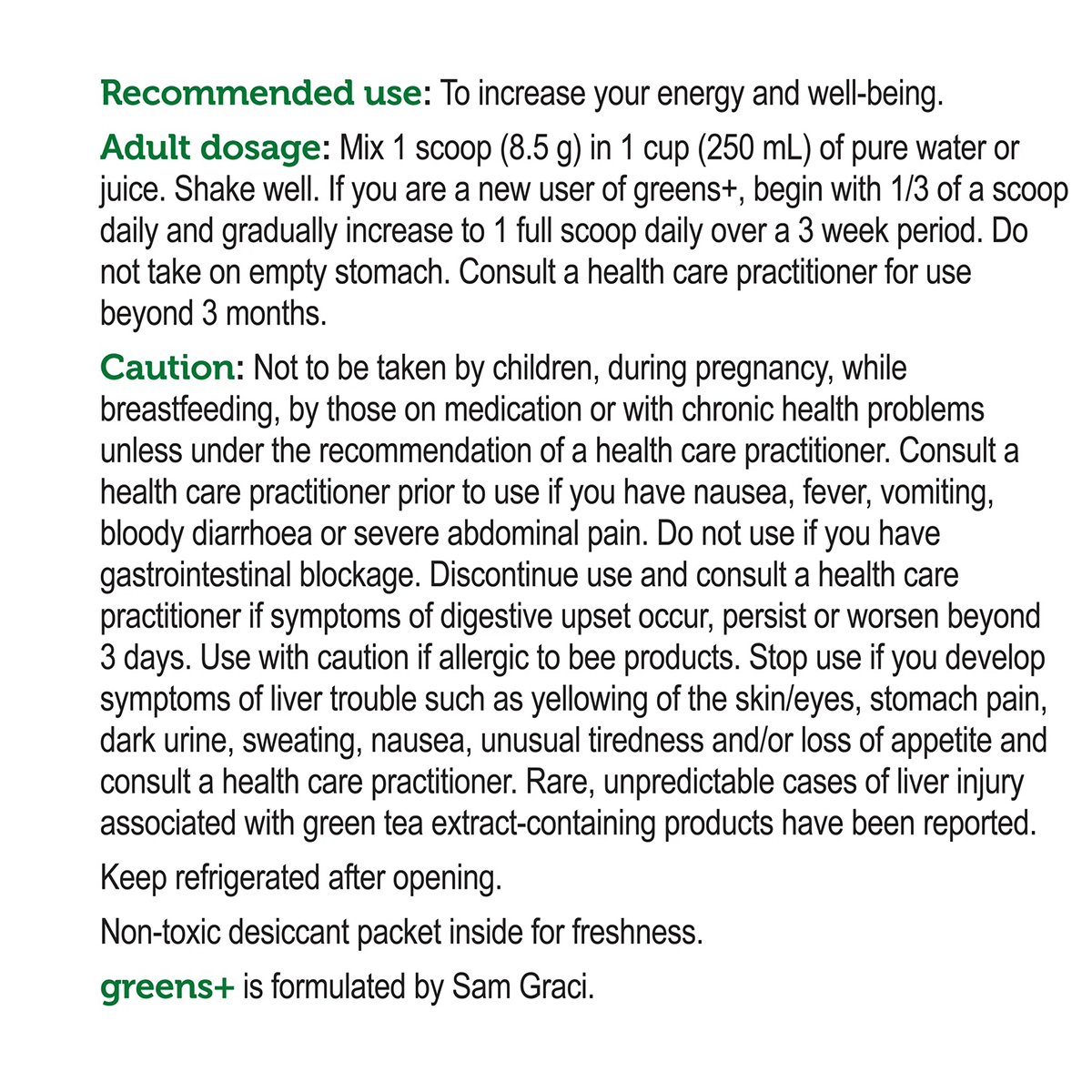 Greens + mixed berry 450 g