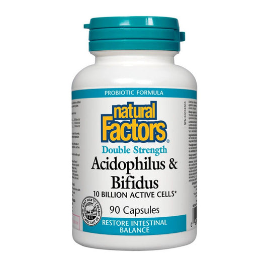 Acidophilus & Bifidus Double Strength 10 Billion Active Cells 90 Caps