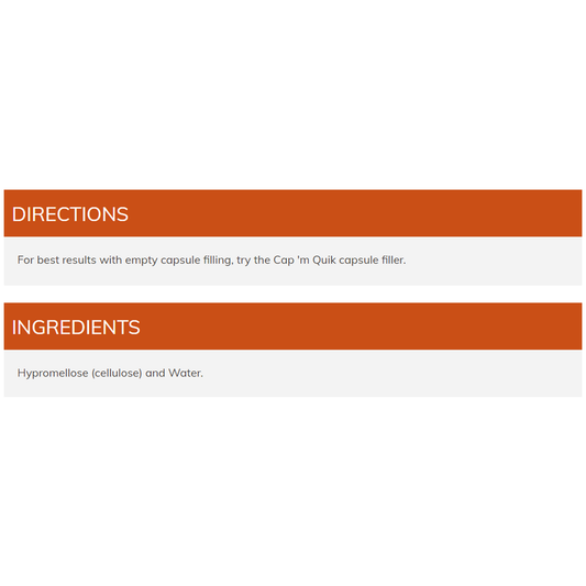 VCAPS '00' Vegetarian Non-Gelatin 250s