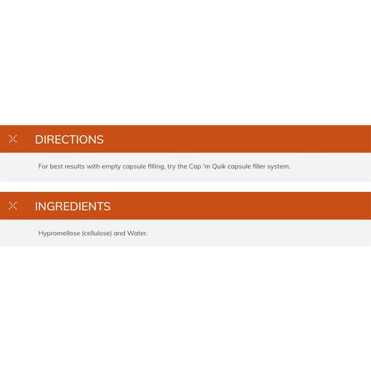 Vcaps '0' Veg Non-Gelatin 300s