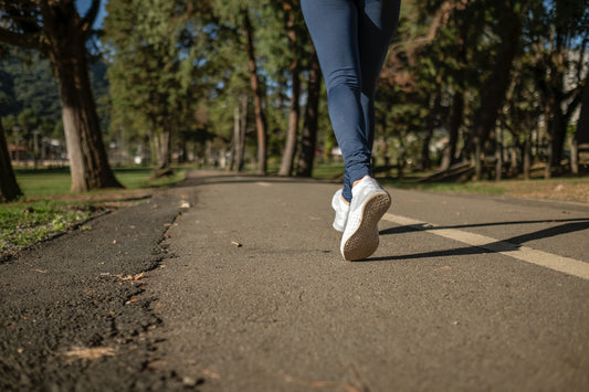 Fitness and wellness: Person jogging on a sunny day