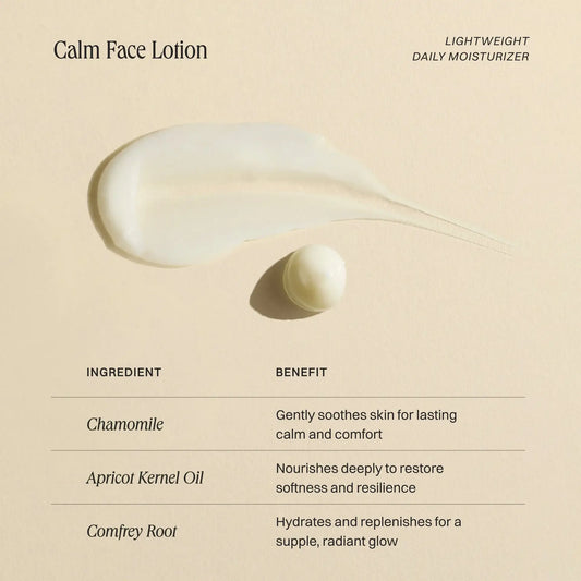 Calm Face Lotion - Lightweight Moisturizer, Oily Skin