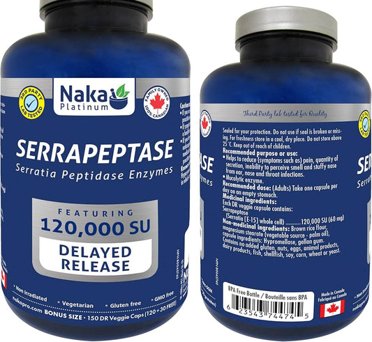 NAKA Serrapeptase 150 Vcaps