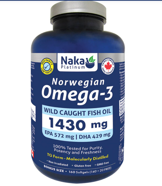 (Bonus Size) Platinum Norwegian Omega-3 - 160 softgels