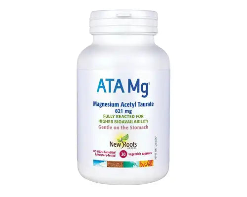 New Roots ATA Mg Magnesium Acetyl Taurate 821mg 30 Veggie Caps