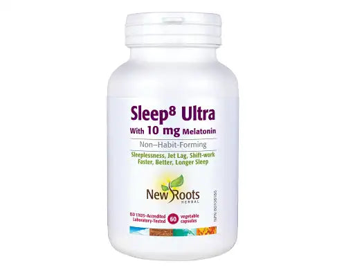 New Roots Herbal Sleep 8 Ultra, 60 Veg Capsules, 2-Month Supply, 10mg Melatonin