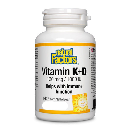 Vitamin K & D 120mcg & 1000 IU 180 Softgels