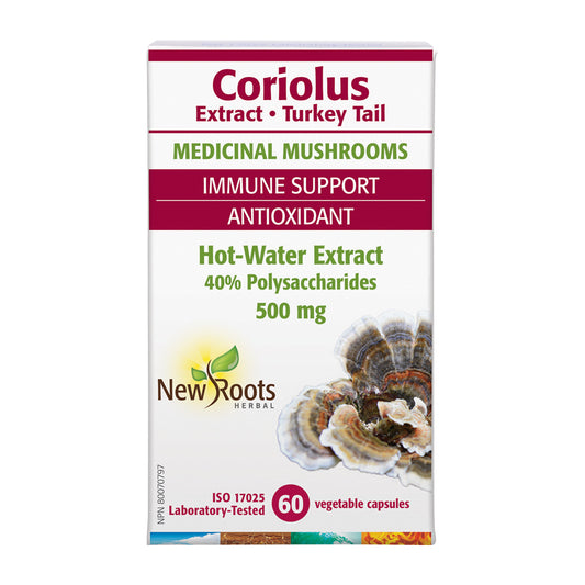 CORIOLUS 500 MG 40% POLYSACCHARIDES 60 CAPSULES