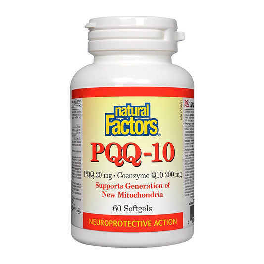 PQQ-10 PQQ 20mg • Coenzyme Q10 200mg 60 Softgels