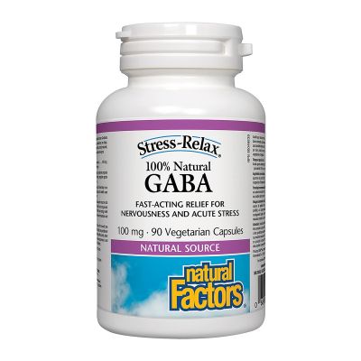 100% Natural GABA 100 mg, Stress-Relax® 90 Vcaps