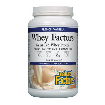 Whey Factors® 100% Natural Whey Protein, French Vanilla 1Kg