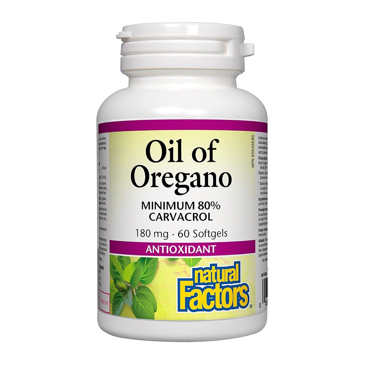 Oil of Oregano 180mg 60 Softgels