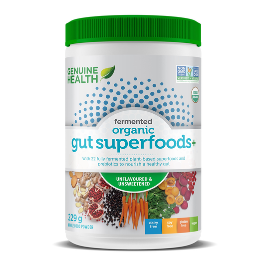 Fermented Organic Gut Superfoods + Unflavoured/Unsweetened 229g