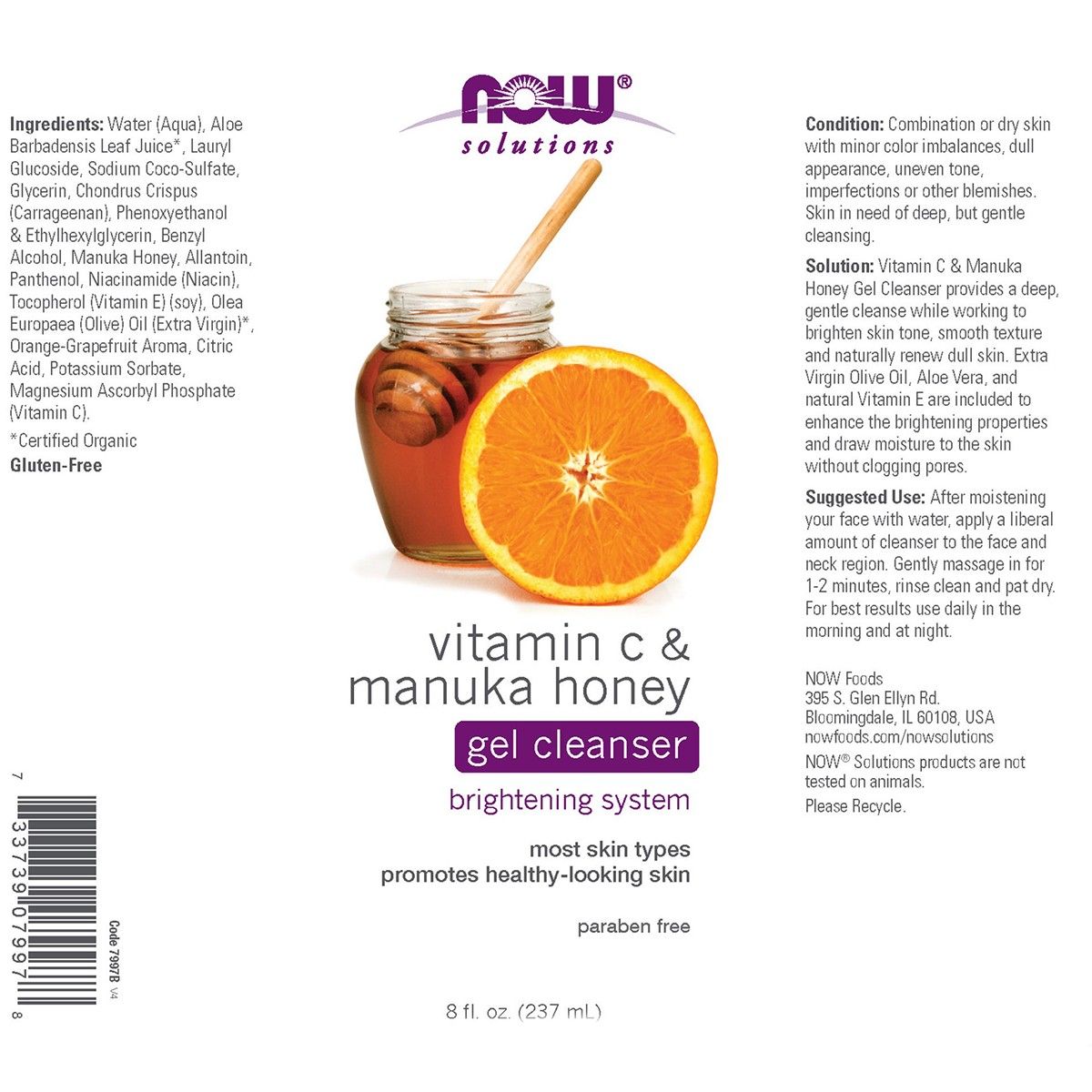 Vitamin C & Manuka Honey Cleanser 237mL