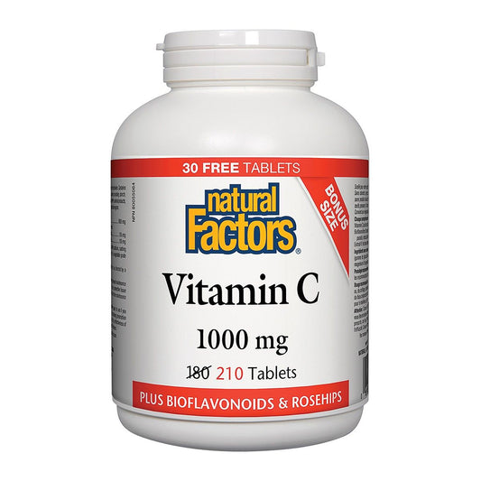 Vitamin C 1000 mg Plus Bioflavonoids & Rosehips 210 Tablets