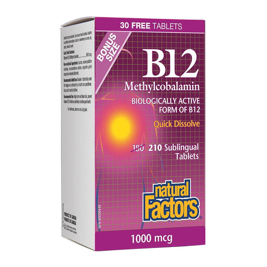 B12 Methylcobalamin 1000mcg 210 Sub-Tablets