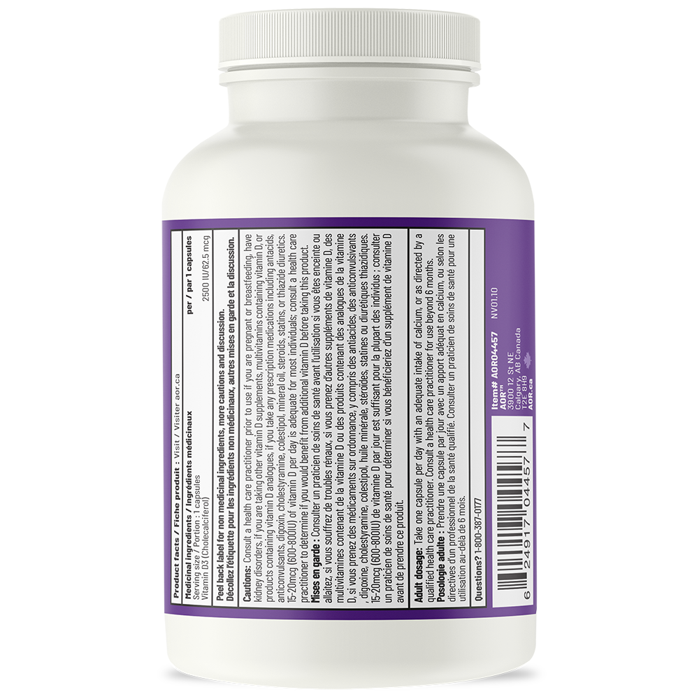 Vitamin D3 2500 IU 60 Capsules