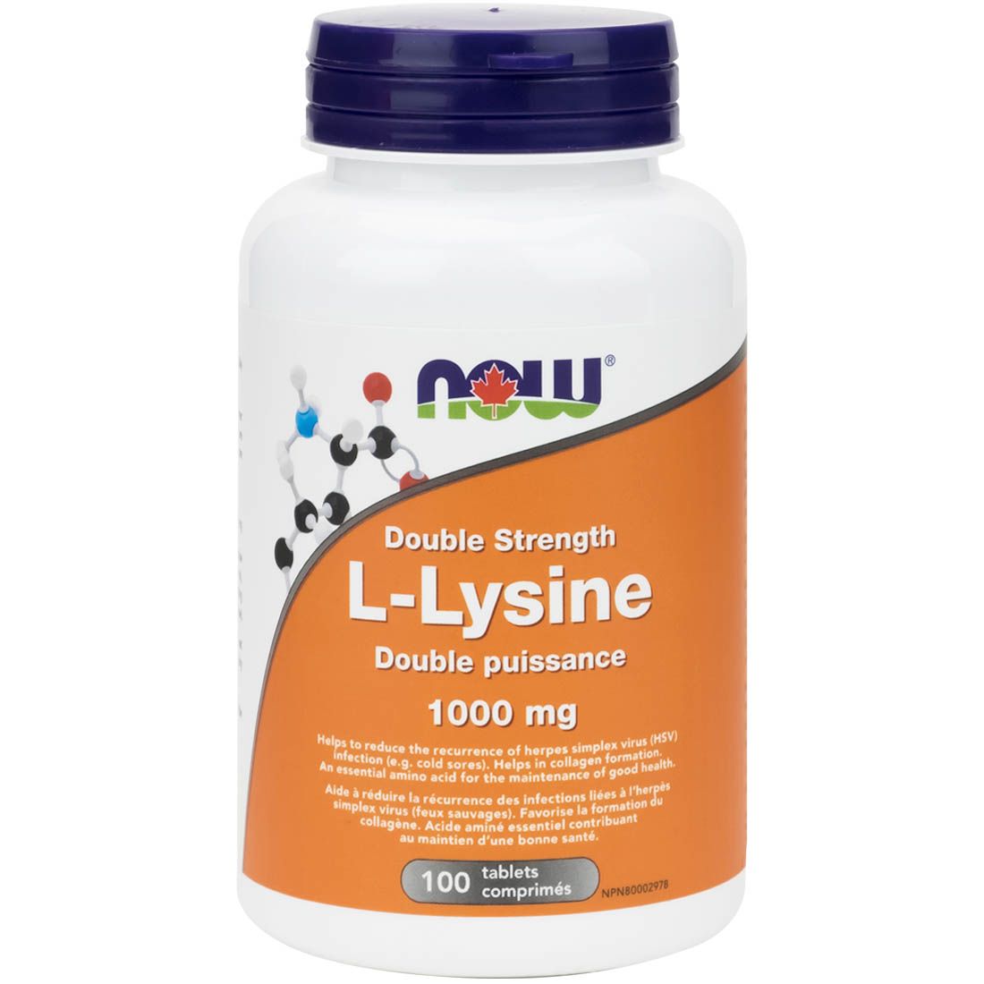 L-Lysine 1000mg Extra Strength 100 Tabs