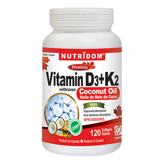 Nutridom Vitamin D3+K2 120 Softgels
