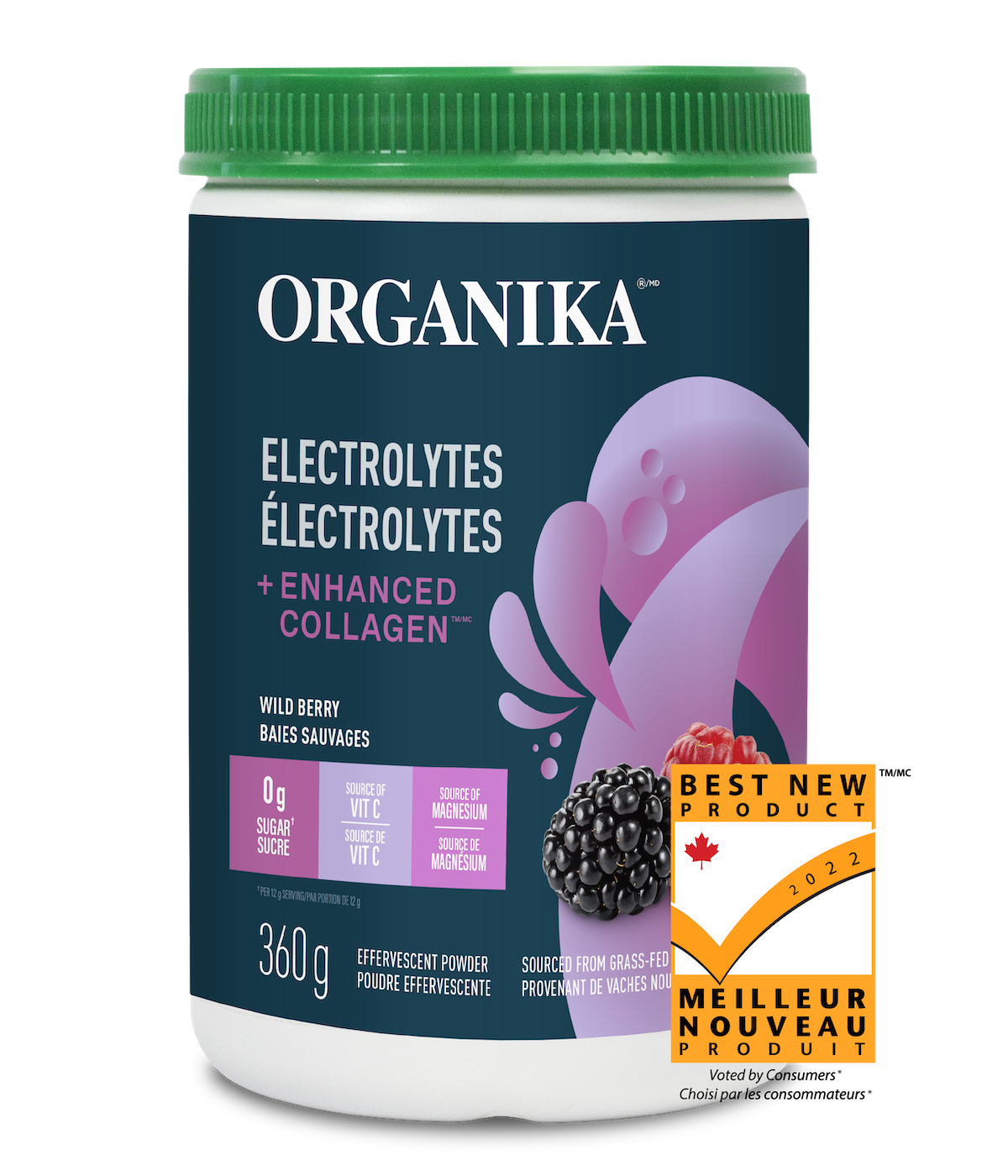Electrolytes+Enhanced Collagen- Wild Berry 360g