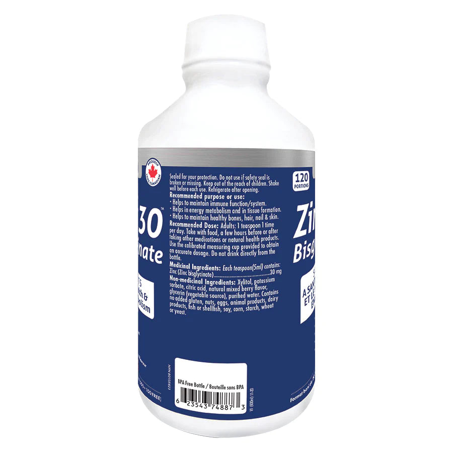 Zinc 30 Bisglycinate 600ml