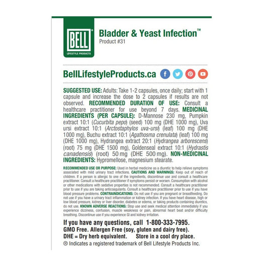 Bladder & Yeast infection 60 Vcaps