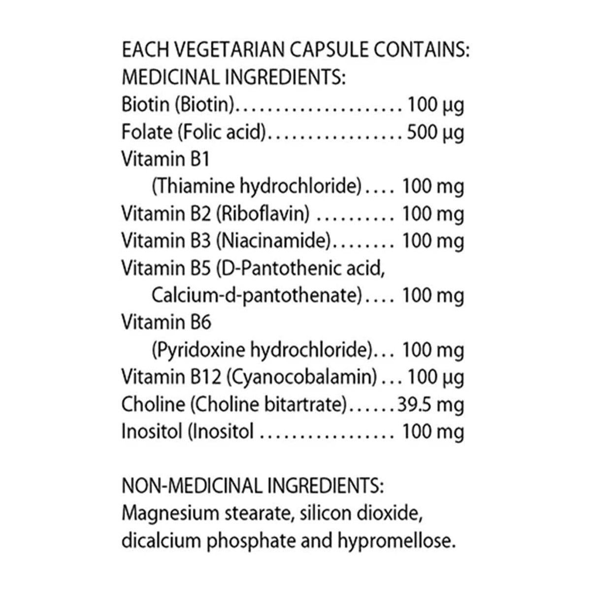 B 100 High Potency B Vitamin Complex