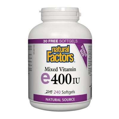 Mixed Vitamin E 400 IU, Natural Source, Natural Source 240 Softgels