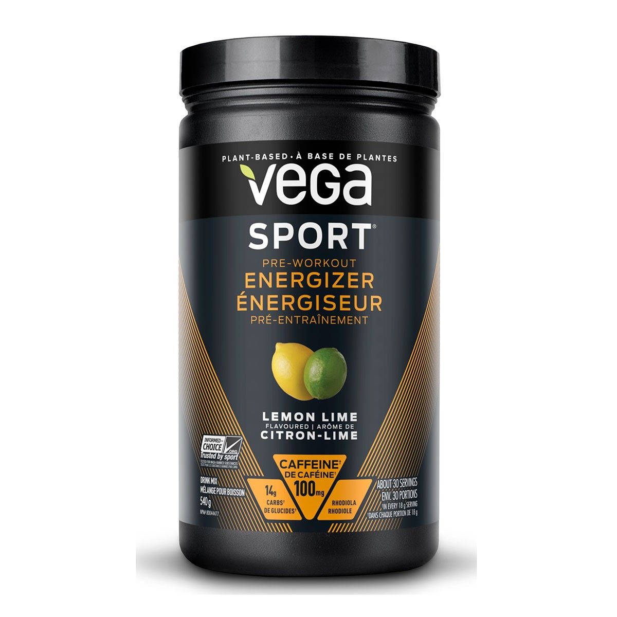 Vega Sport® Pre-workout Energizer Lemon Lime 540g