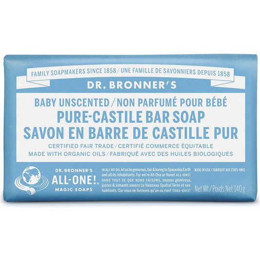 Baby Unscented 140g Pure Castile Bar Soap