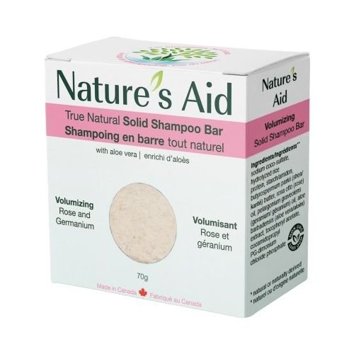 True Natural Solid Shampoo Volumizing Rose & Geranium 70g