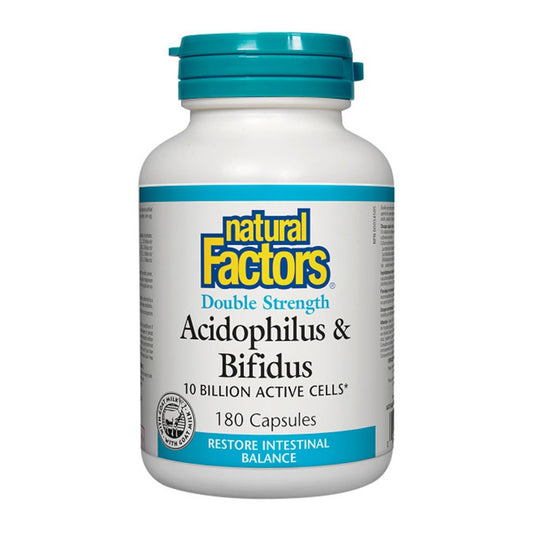 Acidophilus & Bifidus Double Strength 10 Billion Active Cells 180 Caps