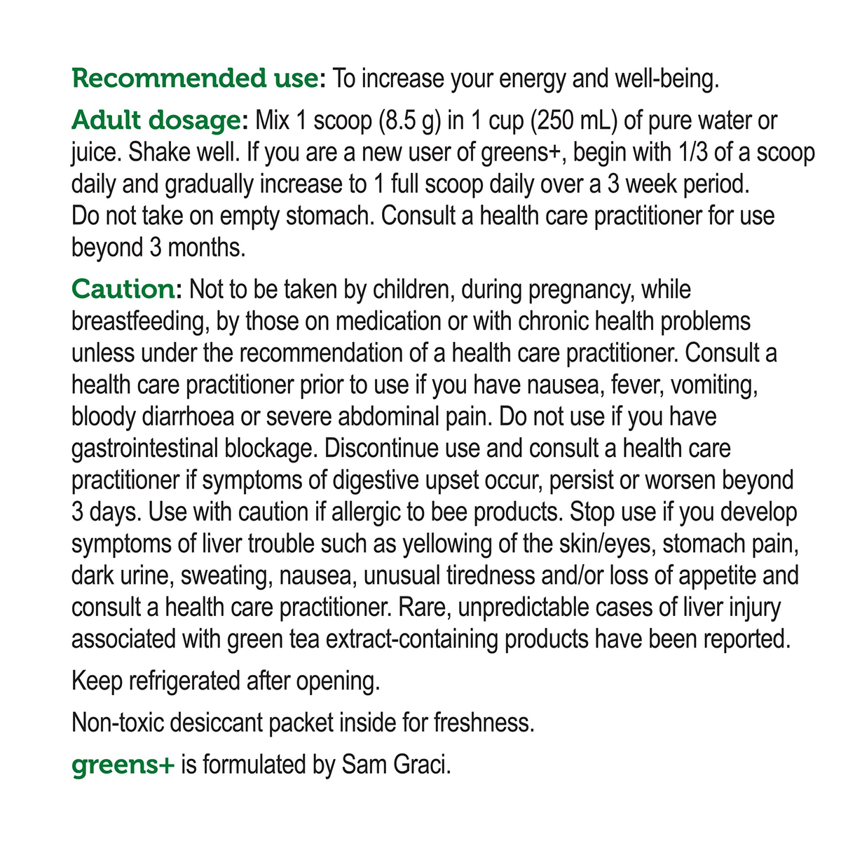 Greens + 459 g
