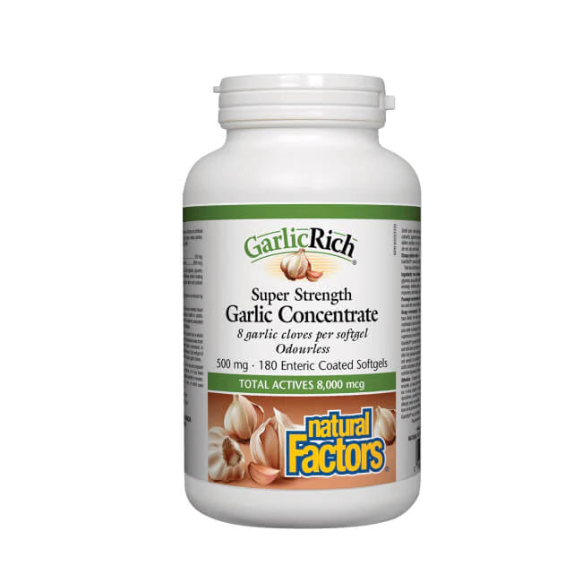 GarlicRich® Super Strength Garlic Concentrate 500mg 180 EC Softgels